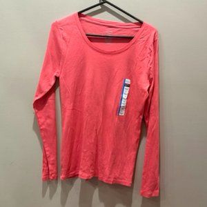 2 NWT Merona shirts (1 pink,  1 lavender) Ultimate T 100% cotton, scooped Large